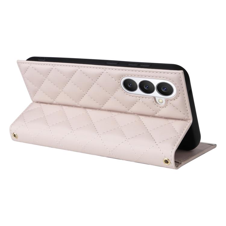 Custodia per telefono in pelle con ventosa rombica a tracolla, For Samsung Galaxy S26+ 5G, For Samsung Galaxy S26 Ultra 5G, For Samsung Galaxy S26 5G, For Samsung Galaxy S25 FE 5G