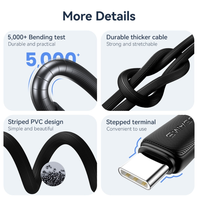 Cavo USB a USB-C 3A ricarica rapida 1-3 metri USAMS