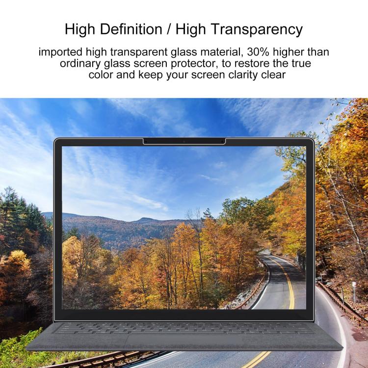 Pellicola in vetro temperato antideflagrante 9H 0,3 mm, For Microsoft Surface Laptop 7 13.8, For Microsoft Surface Laptop 7 15 inch, For Microsoft Surface Laptop 6 15, For Microsoft Surface Laptop 6 13.5