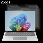 Pellicola in vetro temperato antideflagrante da 25 pezzi 9H 0,3 mm, For Microsoft Surface Laptop 7 13.8, For Microsoft Surface Laptop 7 15 inch, For Microsoft Surface Laptop 6 15, For Microsoft Surface Laptop 6 13.5