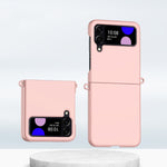 Custodia per telefono antiurto con copertura totale per PC con sensazione di pelle sfumata, For Samsung Galaxy Z Flip3
