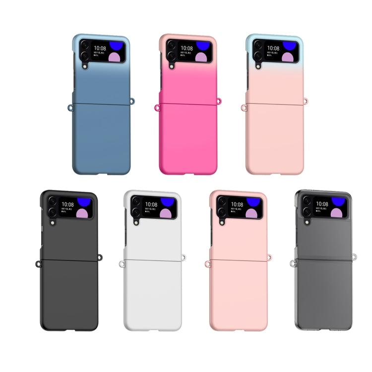 Custodia per telefono antiurto con copertura totale per PC con sensazione di pelle sfumata, For Samsung Galaxy Z Flip3