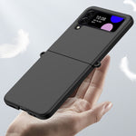 Custodia per telefono antiurto con copertura totale per PC con sensazione di pelle sfumata, For Samsung Galaxy Z Flip3