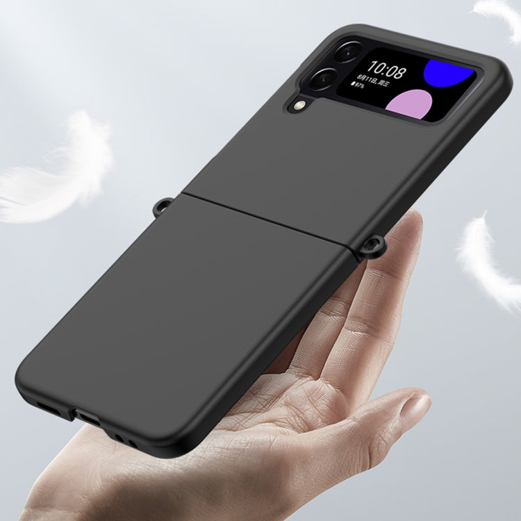 Custodia per telefono antiurto con copertura totale per PC con sensazione di pelle sfumata, For Samsung Galaxy Z Flip3
