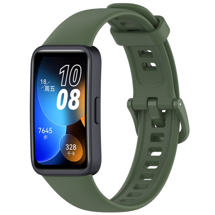 Cinturino per orologio in silicone con fibbia colorata tinta unita, For Huawei Band 10 / 9 / 8