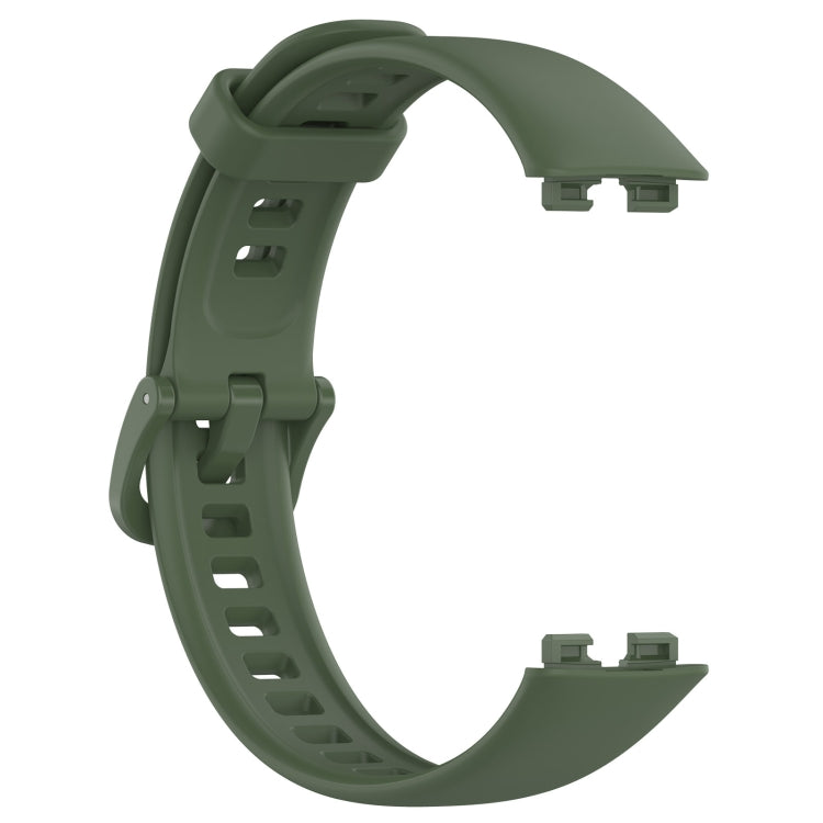 Cinturino per orologio in silicone con fibbia colorata tinta unita, For Huawei Band 10 / 9 / 8
