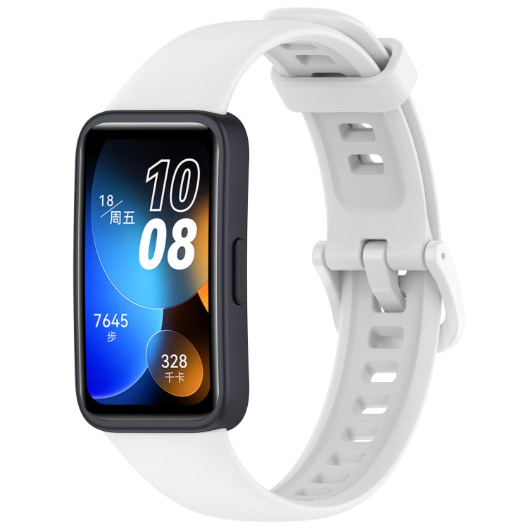 Cinturino per orologio in silicone con fibbia colorata tinta unita, For Huawei Band 10 / 9 / 8
