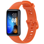 Cinturino per orologio in silicone con fibbia colorata tinta unita, For Huawei Band 10 / 9 / 8
