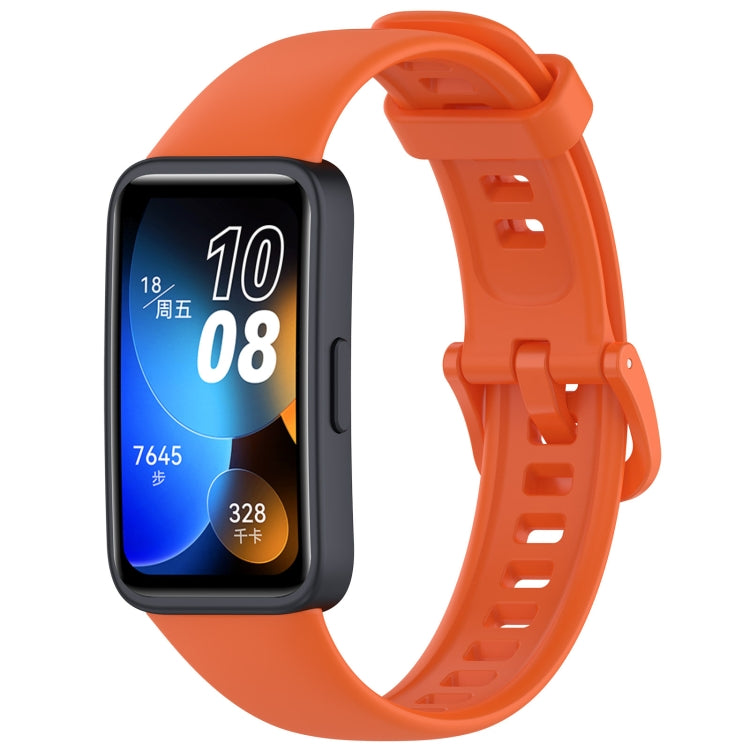 Cinturino per orologio in silicone con fibbia colorata tinta unita, For Huawei Band 10 / 9 / 8