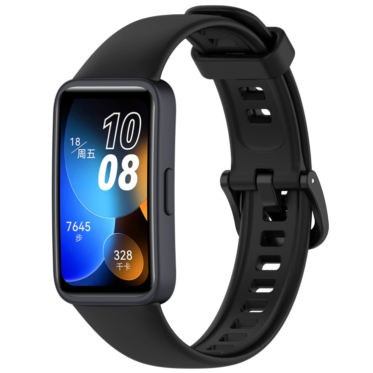 Cinturino per orologio in silicone con fibbia colorata tinta unita, For Huawei Band 10 / 9 / 8