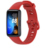Cinturino per orologio in silicone con fibbia colorata tinta unita, For Huawei Band 10 / 9 / 8