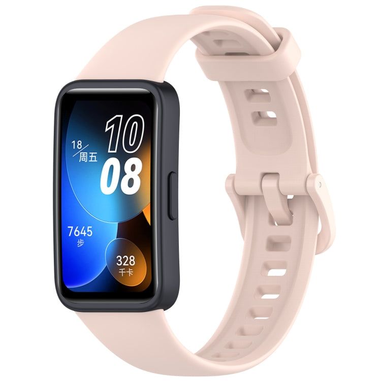 Cinturino per orologio in silicone con fibbia colorata tinta unita, For Huawei Band 10 / 9 / 8