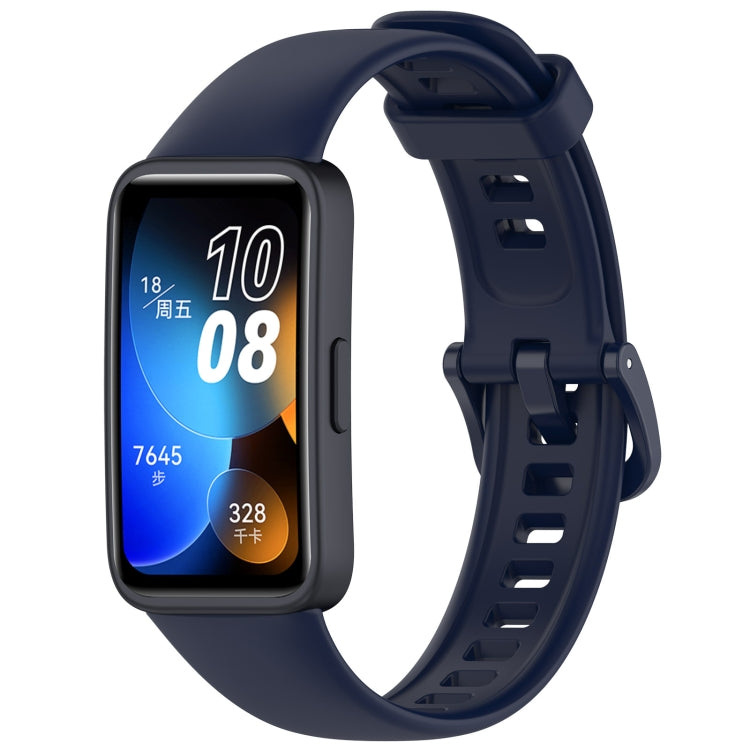 Cinturino per orologio in silicone con fibbia colorata tinta unita, For Huawei Band 10 / 9 / 8