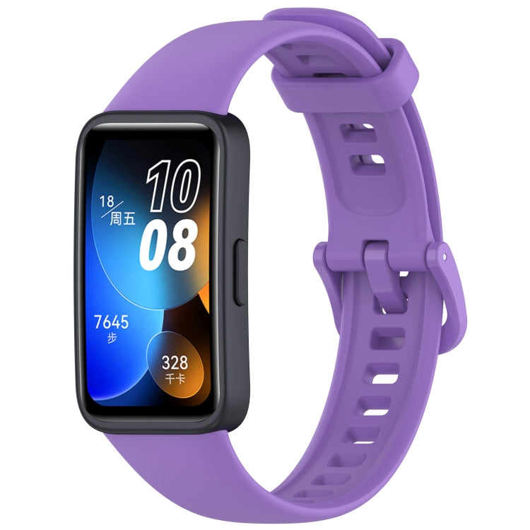Cinturino per orologio in silicone con fibbia colorata tinta unita, For Huawei Band 10 / 9 / 8