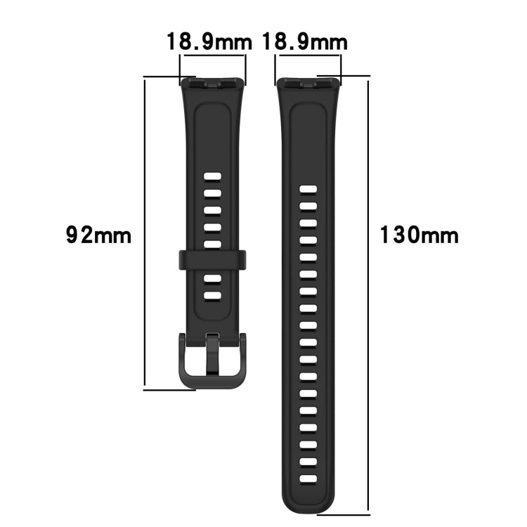 Cinturino per orologio in silicone con fibbia colorata tinta unita, For Huawei Band 10 / 9 / 8