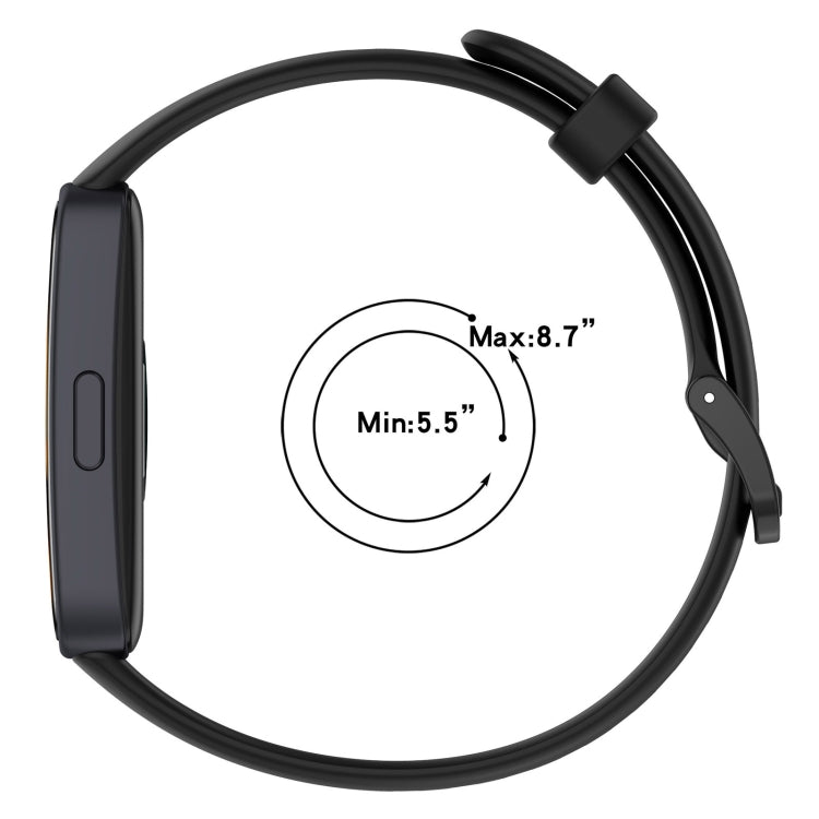 Cinturino per orologio in silicone con fibbia colorata tinta unita, For Huawei Band 10 / 9 / 8