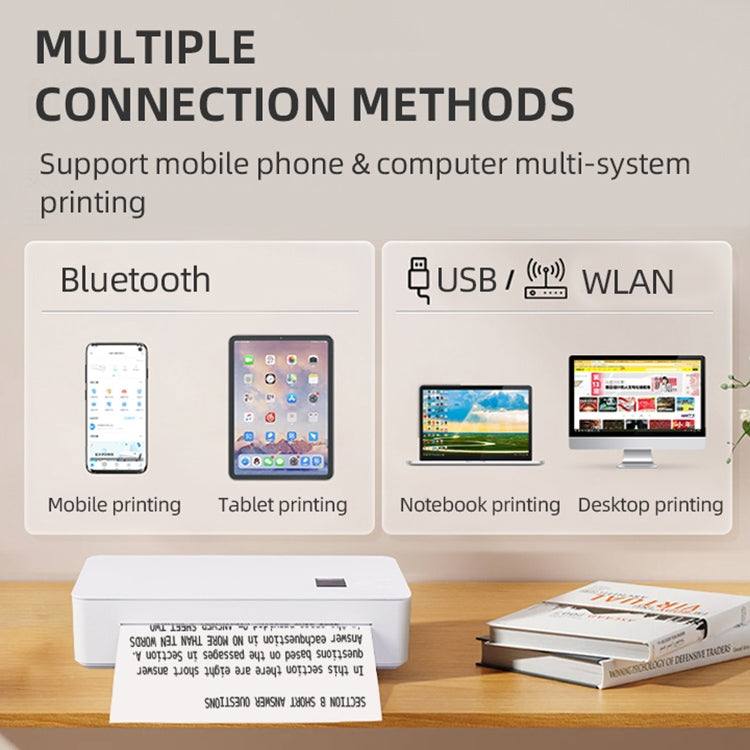Mini stampante termica portatile Bluetooth A4 300 DPI
