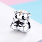 Accessori per collana braccialetto fai-da-te con perline di piccolo criceto in argento sterling S925