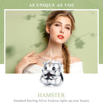 Accessori per collana braccialetto fai-da-te con perline di piccolo criceto in argento sterling S925