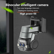 Q820 Telecamera WiFi impermeabile IP67 per esterni con zoom binoculare 10X da 6 MP e doppia sorgente luminosa, Q820