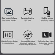Q820 Telecamera WiFi impermeabile IP67 per esterni con zoom binoculare 10X da 6 MP e doppia sorgente luminosa, Q820