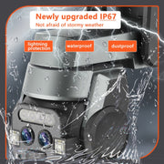 Q820 Telecamera WiFi impermeabile IP67 per esterni con zoom binoculare 10X da 6 MP e doppia sorgente luminosa, Q820