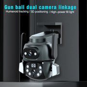 Q821 Telecamera WiFi impermeabile IP67 per esterni con zoom binoculare da 4 MP e doppia sorgente luminosa, Q821