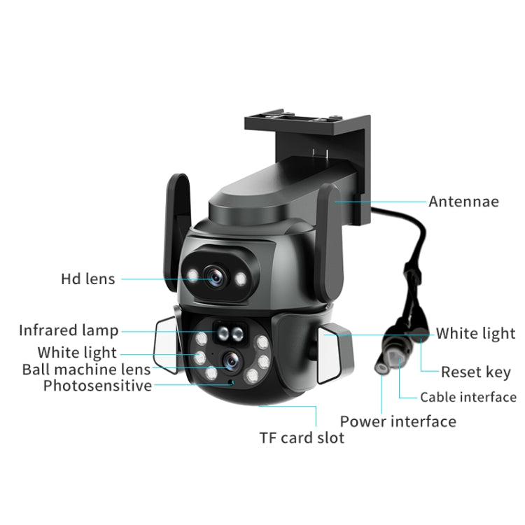 Telecamera WiFi IP67 esterna 4 MP con zoom binoculare