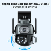 Q821 Telecamera WiFi impermeabile IP67 per esterni con zoom binoculare da 4 MP e doppia sorgente luminosa, Q821