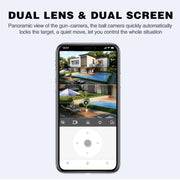 Q821 Telecamera WiFi impermeabile IP67 per esterni con zoom binoculare da 4 MP e doppia sorgente luminosa, Q821