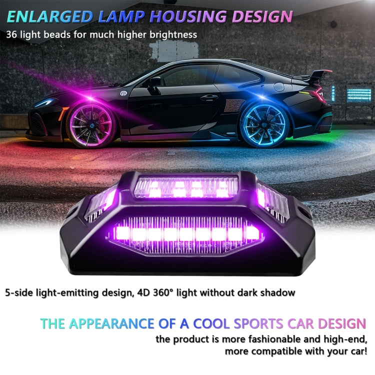 G6 RGB colorato telaio per auto luce LED atmosfera musicale con telecomando a 24 pulsanti, 8 in 1, 6 in 1, 4 in 1