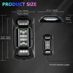 G6 RGB colorato telaio per auto luce LED atmosfera musicale con telecomando a 24 pulsanti, 8 in 1, 6 in 1, 4 in 1
