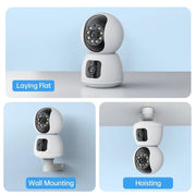 Y6203 Telecamera Smart WiFi impermeabile per interni HD con zoom da 4 MP, UK Plug, EU Plug, US Plug, AU Plug