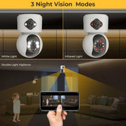 Y6204 Telecamera Smart WiFi impermeabile per interni HD con zoom da 4 MP, UK Plug, EU Plug, US Plug, AU Plug