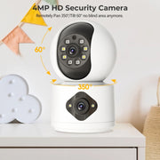 Y6204 Telecamera Smart WiFi impermeabile per interni HD con zoom da 4 MP, UK Plug, EU Plug, US Plug, AU Plug