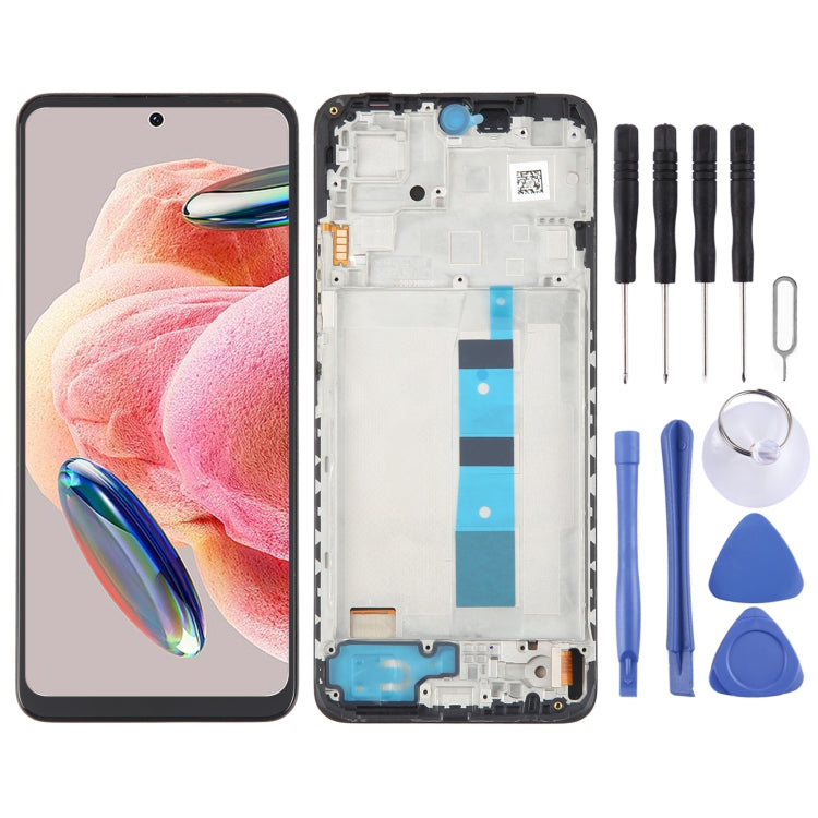 Digitalizzatore di schermi LCD in materiale OLED assemblaggio completo con cornice, For Xiaomi Redmi Note 12 4G, For Xiaomi Poco X5, For Xiaomi Redmi Note 12 5G