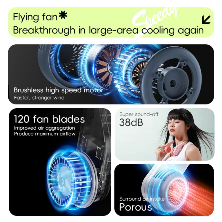 Ventilatore elettrico da collo con fascia metallica