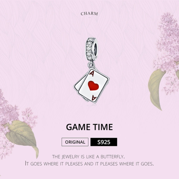 Accessori per collana braccialetto fai-da-te con ciondolo a forma di cuore rosso in argento sterling S925