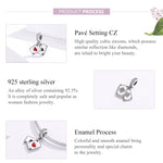 Accessori per collana braccialetto fai-da-te con ciondolo a forma di cuore rosso in argento sterling S925