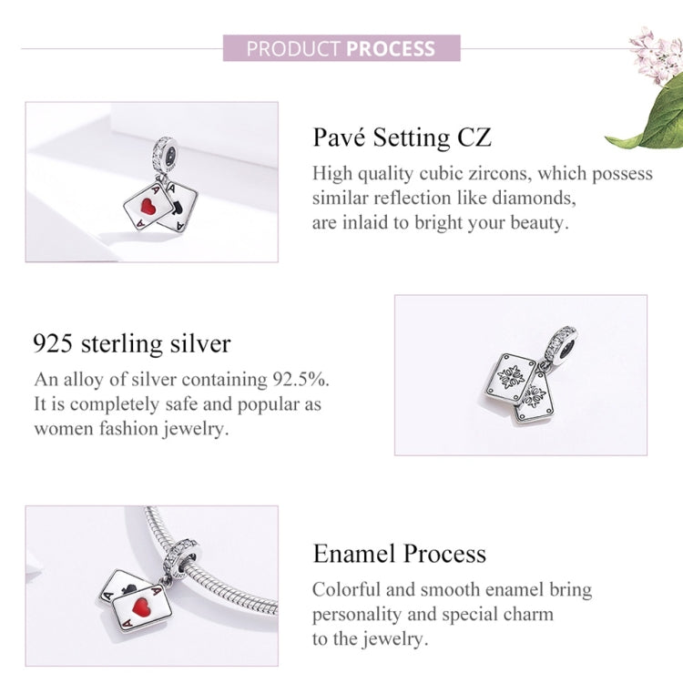 Accessori per collana braccialetto fai-da-te con ciondolo a forma di cuore rosso in argento sterling S925