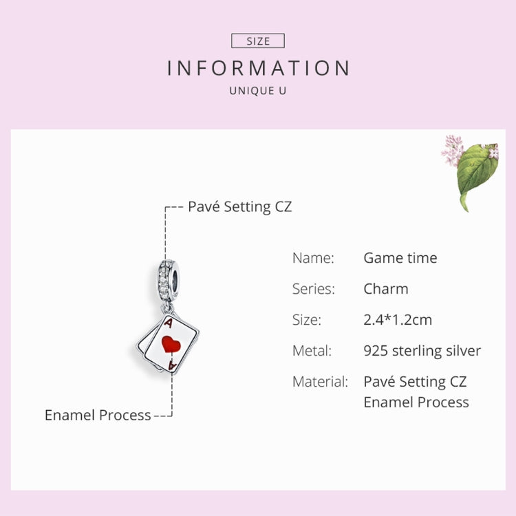 Accessori per collana braccialetto fai-da-te con ciondolo a forma di cuore rosso in argento sterling S925
