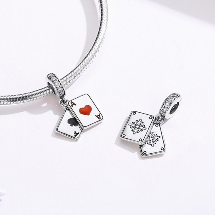 Accessori per collana braccialetto fai-da-te con ciondolo a forma di cuore rosso in argento sterling S925