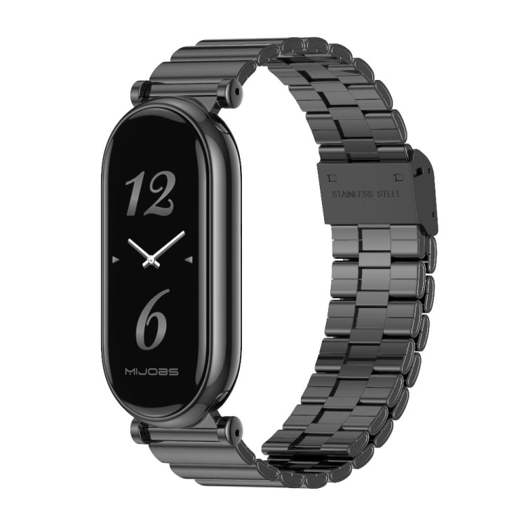 Cinturino per orologio in metallo con fibbia in bambù Mijobs GT4, For Xiaomi Smart Band 10 / 9 / 8