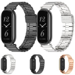 Cinturino per orologio in metallo con fibbia in bambù Mijobs GT4, For Xiaomi Smart Band 10 / 9 / 8