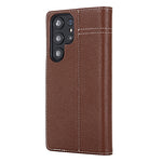 Custodia per telefono in pelle con chiusura orizzontale a grana fine GEBEI, For Galaxy S24 Ultra 5G, For Galaxy S24+ 5G, For Galaxy S24 5G