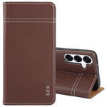 Custodia per telefono in pelle con chiusura orizzontale a grana fine GEBEI, For Galaxy S26+ 5G, For Galaxy S26 Ultra 5G, For Galaxy S26 5G, For Galaxy S25 5G, For Galaxy S25+ 5G, For Galaxy S25 Ultra 5G