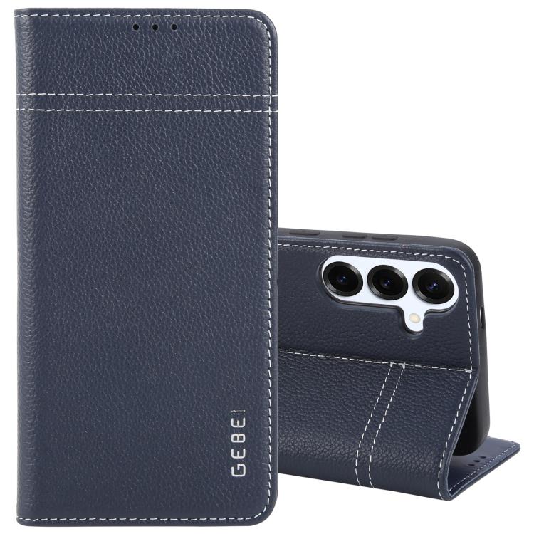 Custodia per telefono in pelle con chiusura orizzontale a grana fine GEBEI, For Galaxy S26+ 5G, For Galaxy S26 Ultra 5G, For Galaxy S26 5G, For Galaxy S25 5G, For Galaxy S25+ 5G, For Galaxy S25 Ultra 5G