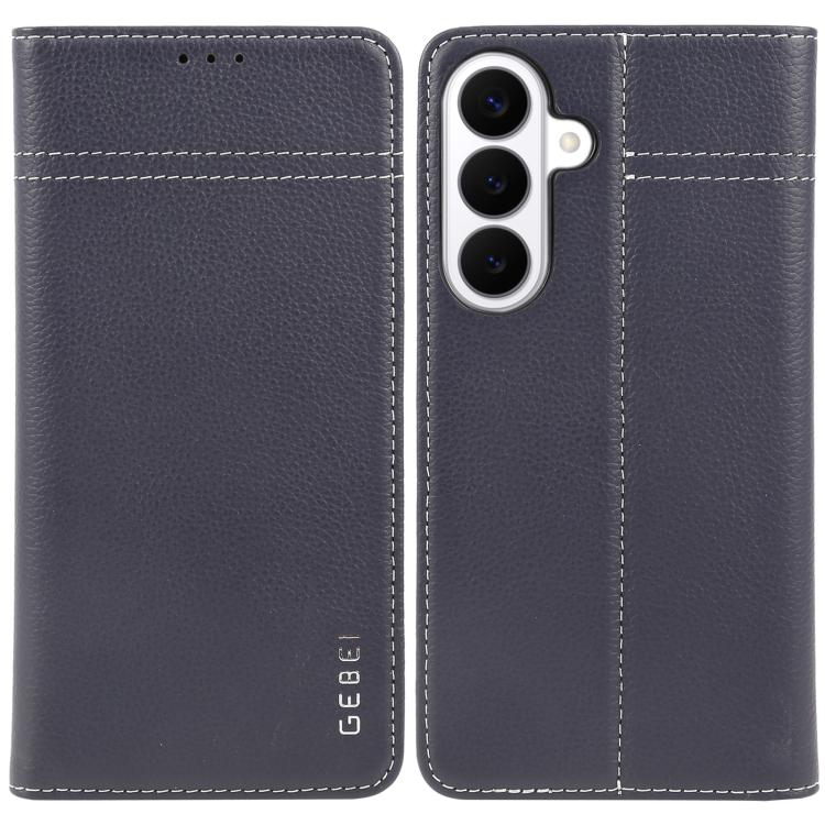Custodia per telefono in pelle con chiusura orizzontale a grana fine GEBEI, For Galaxy S26+ 5G, For Galaxy S26 Ultra 5G, For Galaxy S26 5G, For Galaxy S25 5G, For Galaxy S25+ 5G, For Galaxy S25 Ultra 5G