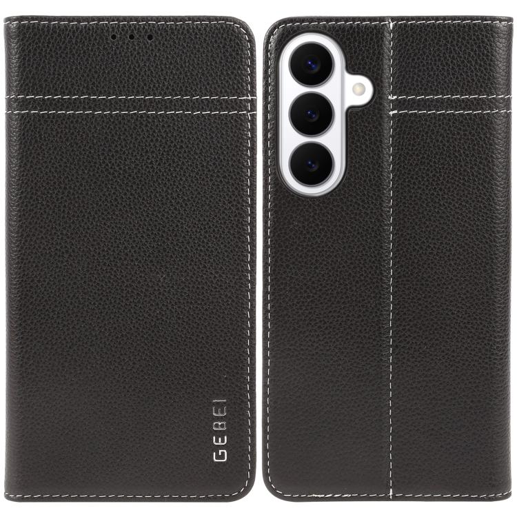 Custodia per telefono in pelle con chiusura orizzontale a grana fine GEBEI, For Galaxy S26+ 5G, For Galaxy S26 Ultra 5G, For Galaxy S26 5G, For Galaxy S25 5G, For Galaxy S25+ 5G, For Galaxy S25 Ultra 5G