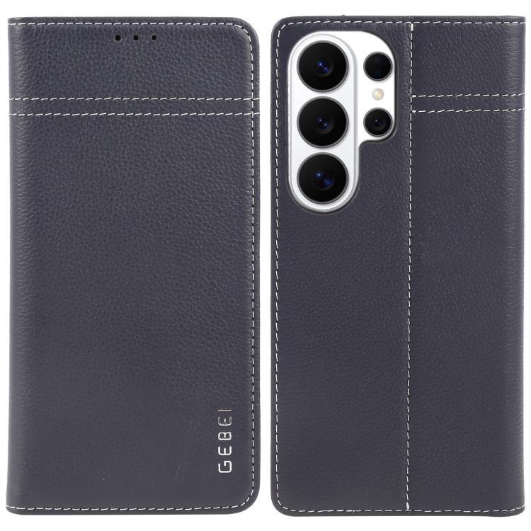 Custodia per telefono in pelle con chiusura orizzontale a grana fine GEBEI, For Galaxy S26+ 5G, For Galaxy S26 Ultra 5G, For Galaxy S26 5G, For Galaxy S25 5G, For Galaxy S25+ 5G, For Galaxy S25 Ultra 5G